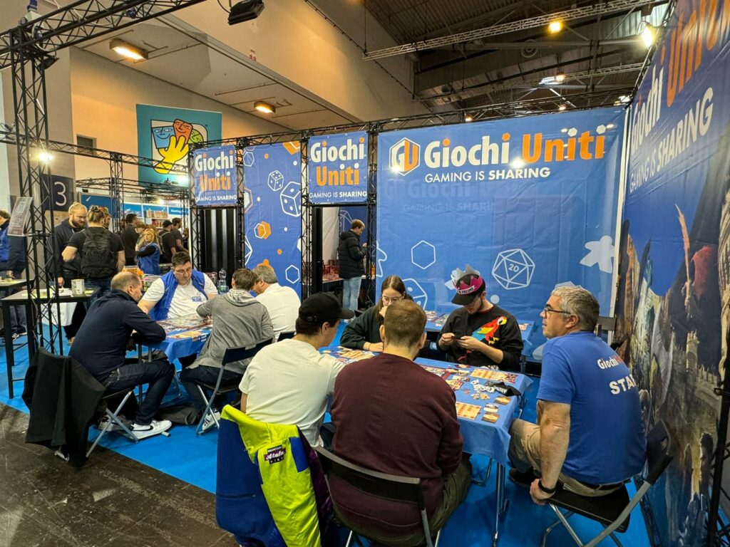 Lo stand di Giochi Uniti allo SPIEL 2024 di Essen